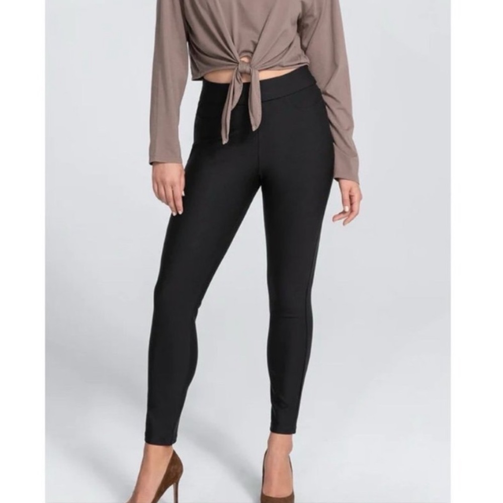 HONEYLOVE EverReady Size 2X Ponte Knit‎ pull on Slim 2-Pocket Ankle Pants Black - Picture 2 of 10